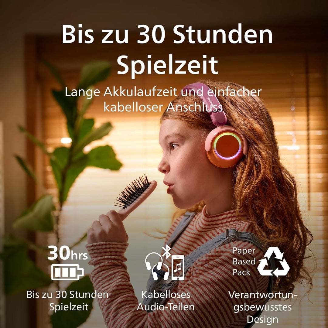Philips TAK4200MP 4200-Serie mit kabellosem ohraufliegendem Bluetooth-Kopfhörer für Kinder, zusammen