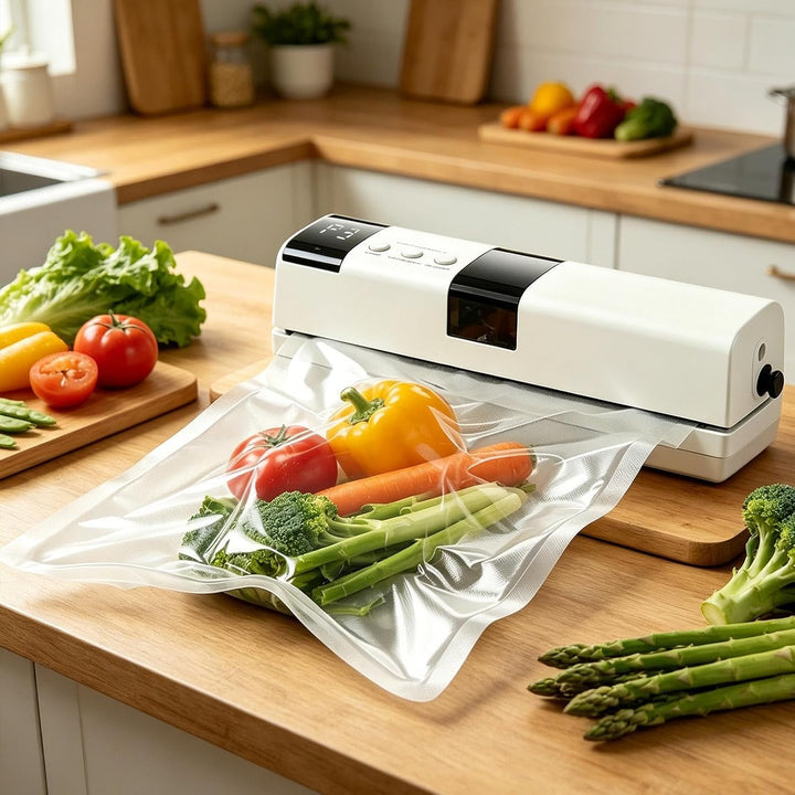Mini-Vakuumierer für Lebensmittel Tragbare | Tisch-Vakuumiermaschine für Fleisch, Mahlzeiten, Snacks