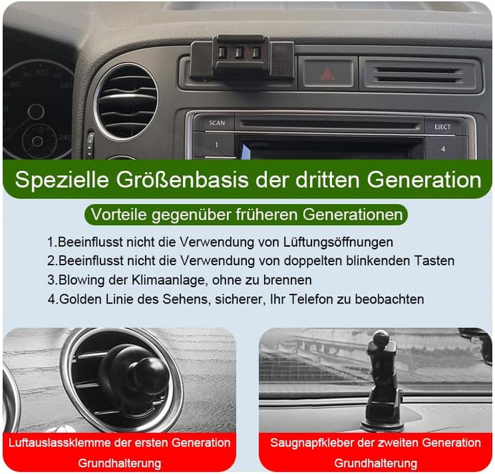 Auto Handyhalterung für Volkswagen Golf Auto Zubehör [Nur Kompatibel VW 2004-2014 Golf Plus &amp; 2014-2