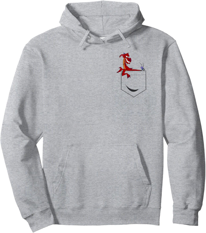 Disney Mulan Mushu And Cri-Kee Pocket Pullover Hoodie