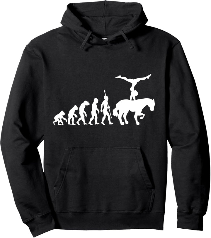 Turnen auf dem Pferd Voltigieren Evolution Pferdesport Sport Pullover Hoodie
