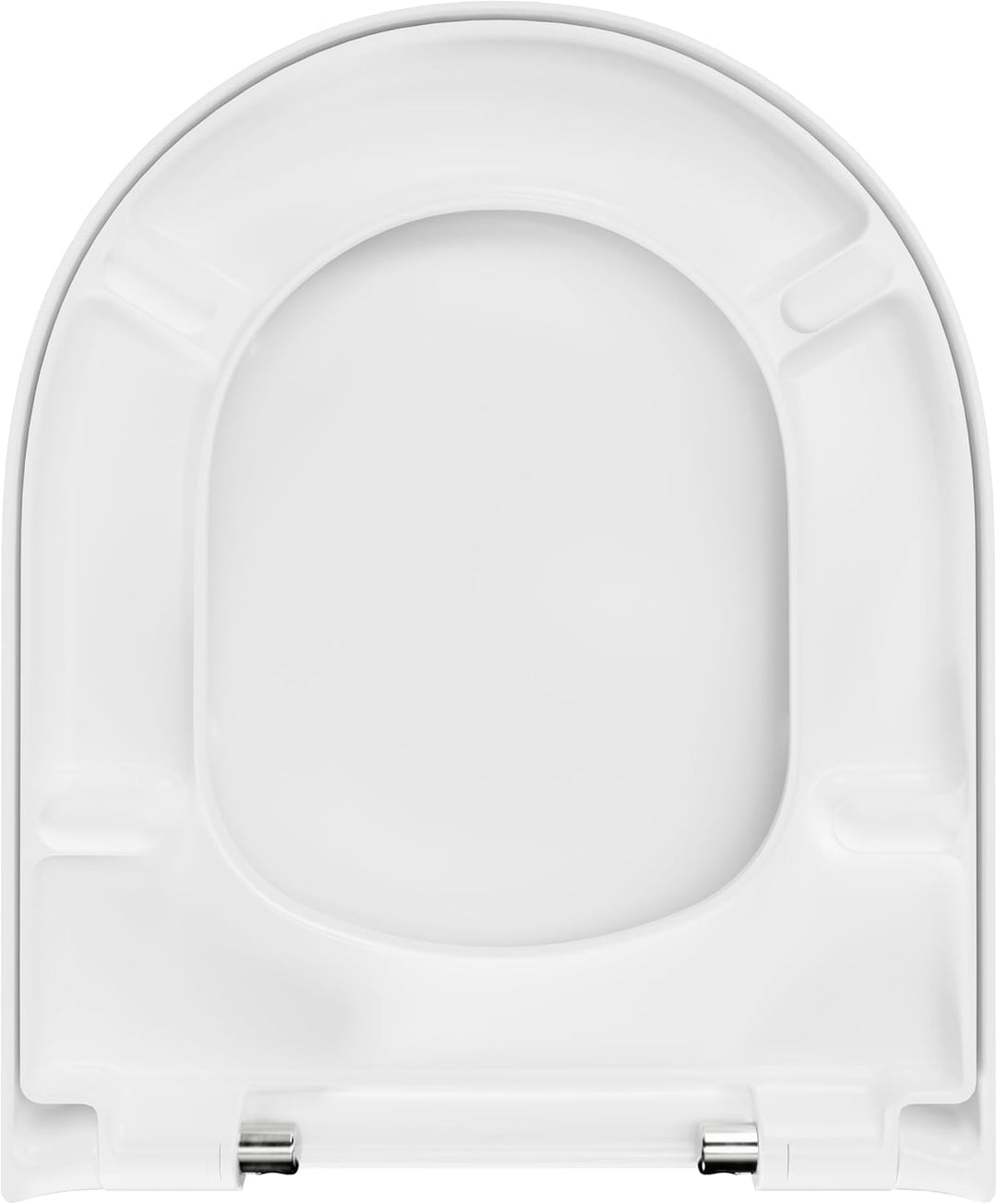 LUVETT® WC-Sitz D600 D-Form Weiss mit Absenkautomatik SoftClose, EasyClean (abnehmbar), Duroplast, e