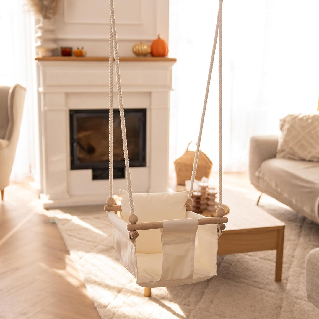 MAMOI® Schaukel, schaukel Indoor, Schaukel aus Holz, Holzschaukel, Schaukeln für türrahmen, Swing, S