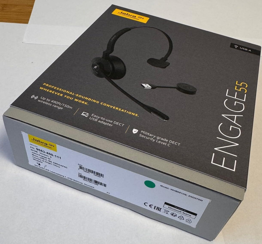 Jabra Engage 55 schnurloses Mono-Ersatz-Headset - Mikrofon mit Geräuschunterdrückung, Gehörschutz -