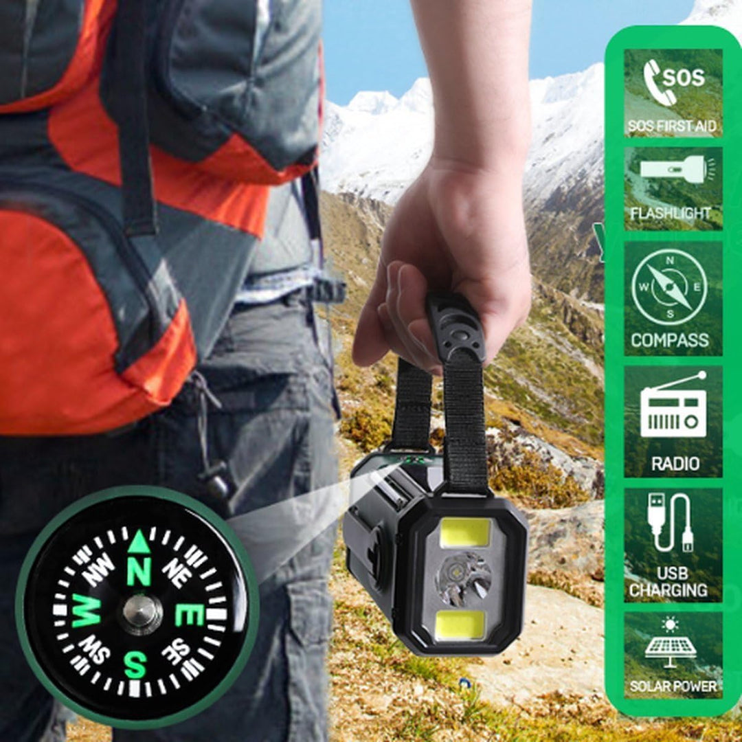 Ishiva 10000mAh Notfall Solarradio, Handkurbel und Batteriebetrieb, AM/FM tragbares wiederaufladbare