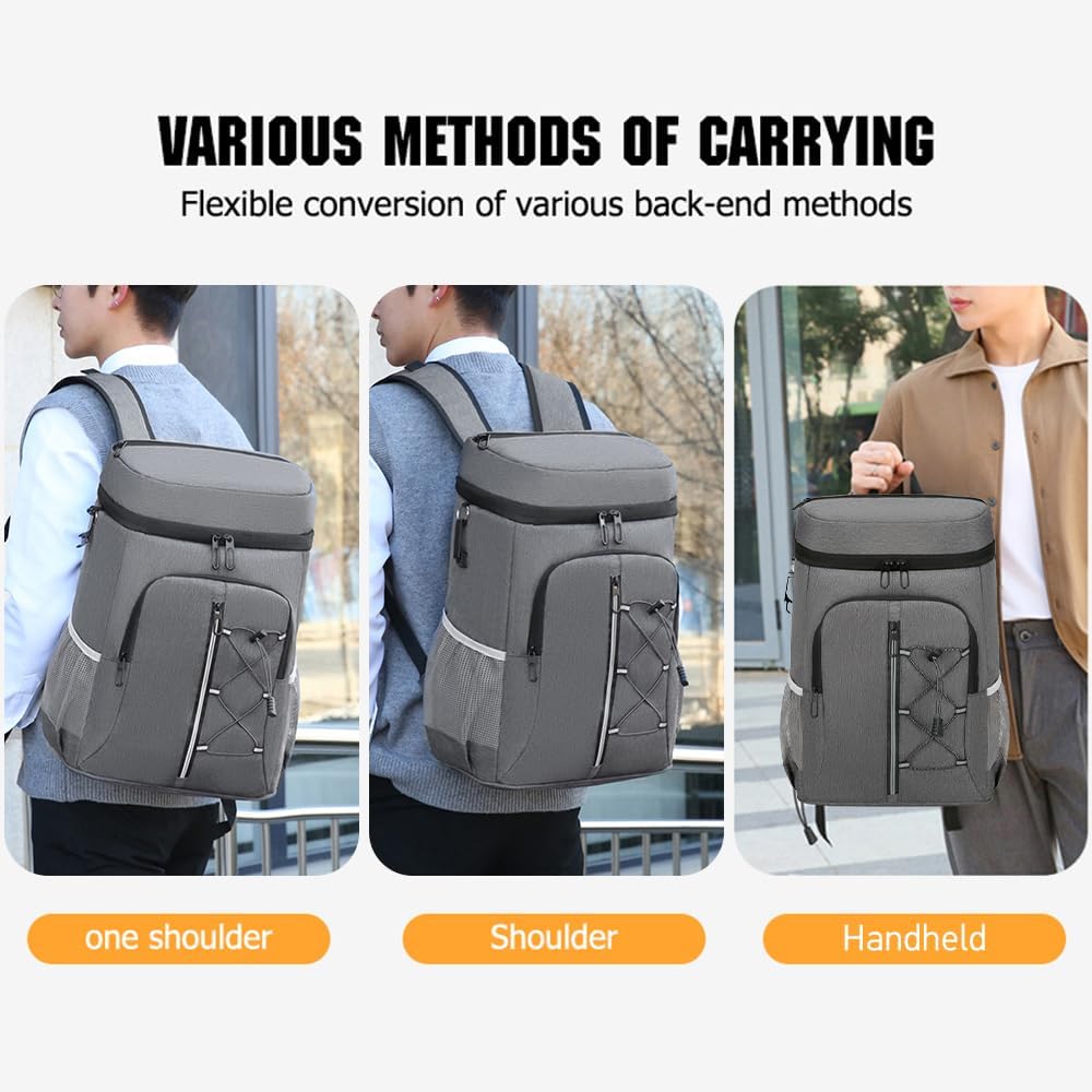 SOUUXIU ühlrucksack, Kühltasche Rucksack, Picknickrucksack,25L Leichter Camping-Rucksack für Männer