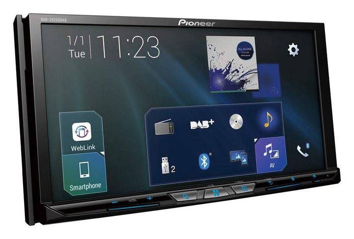 Pioneer AVH-Z9200DAB 2-DIN-Multimedia Player, ausklappbarer 7-Zoll ClearType-Touchscreen, Smartphone