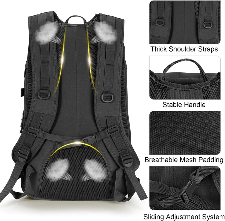 SHANNA Militärrucksack 35L/50L Armee Rucksack Molle, Hohe Kapazität Trekkingrucksack Wanderrucksäcke