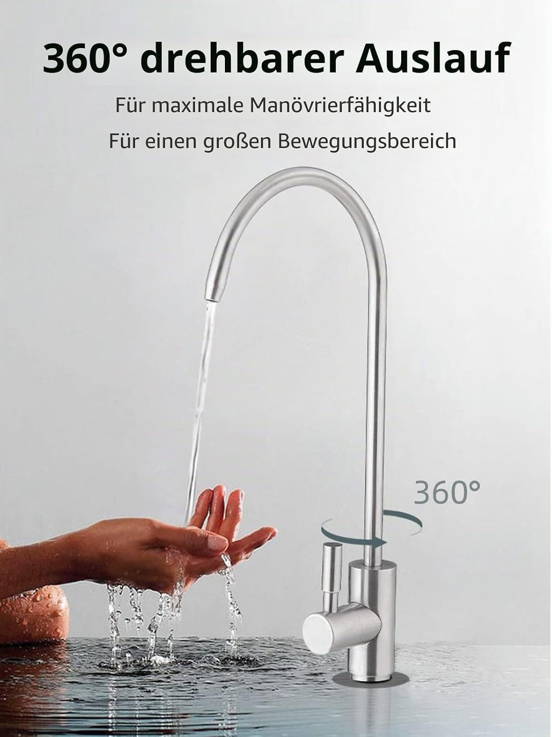Trinkwasserhahn, einfach zu installierender Spülbecken-Wasserfilter-Wasserhahn, bleifreier Umkehrosm