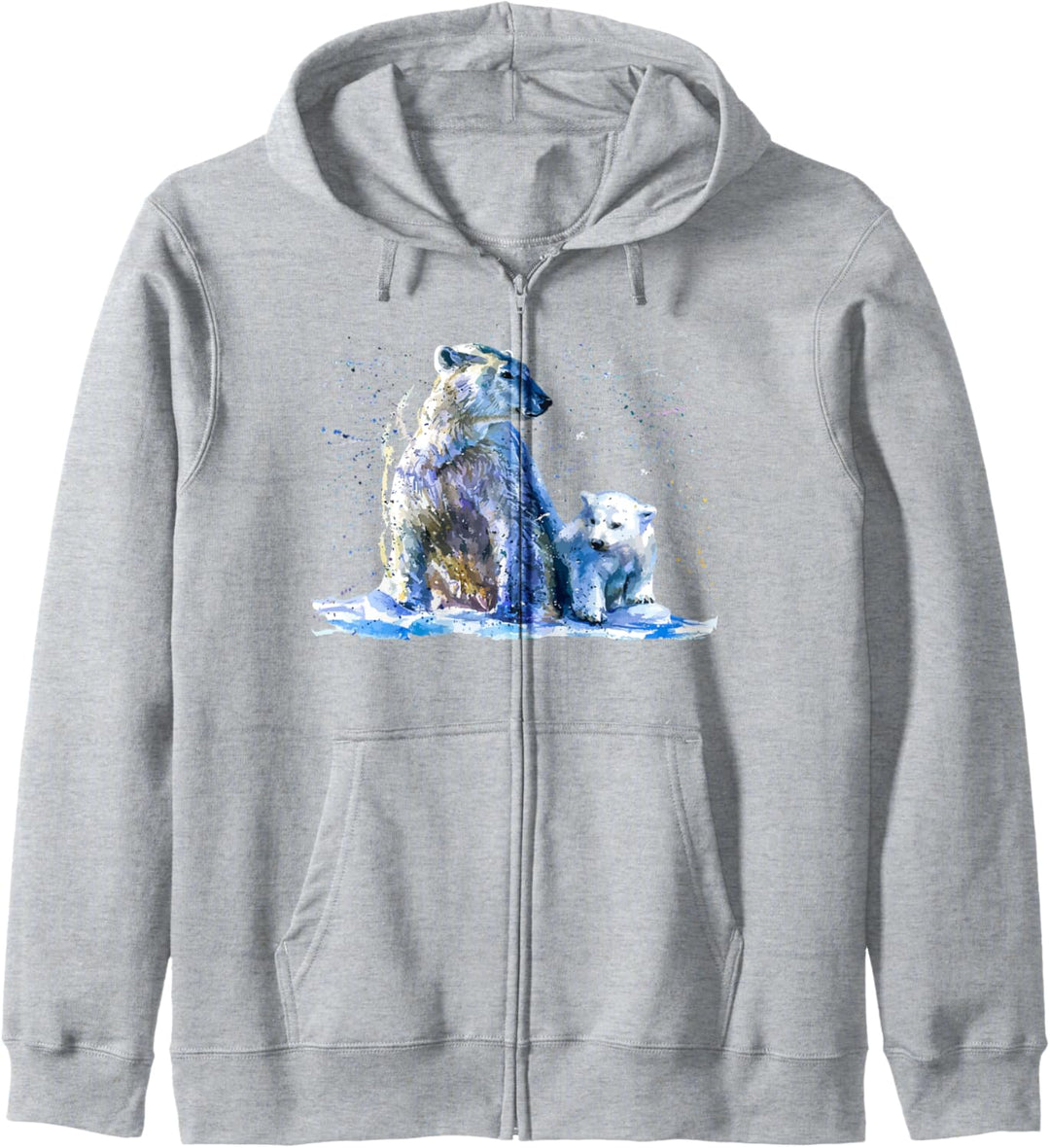 Eisbär, handbemalter Eisbär Kapuzenjacke