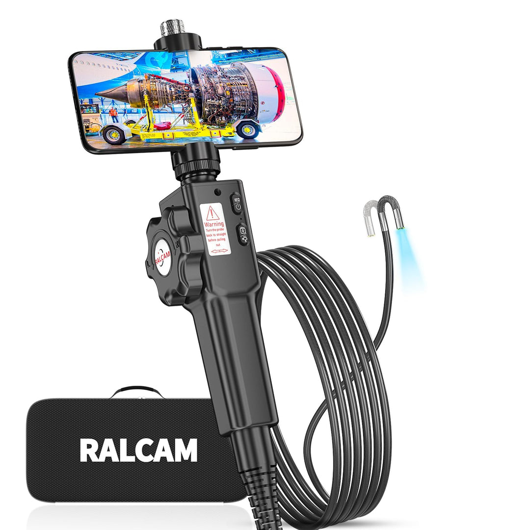 Ralcam Endoskopkamera mit Licht Camera - Inspektionskamera 8.5mm HD1080P Industrial Endoscope mit 6