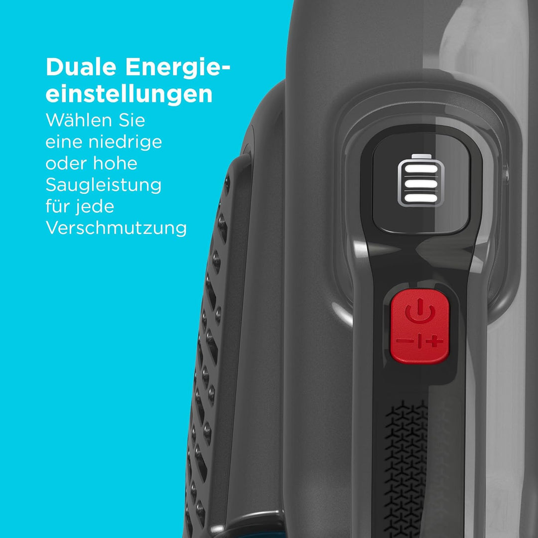 BLACK+DECKER Lithium Dustbuster BHHV315B-QW mit Cyclonic Action – 12V Akku Handstaubsauger mit auszi