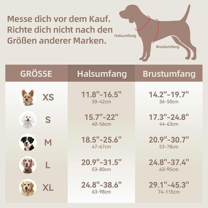 No Pull Hundegeschirr mit weicher Lycra-Polsterung, atmungsaktiver Komfortweste aus Mesh, Verstellba