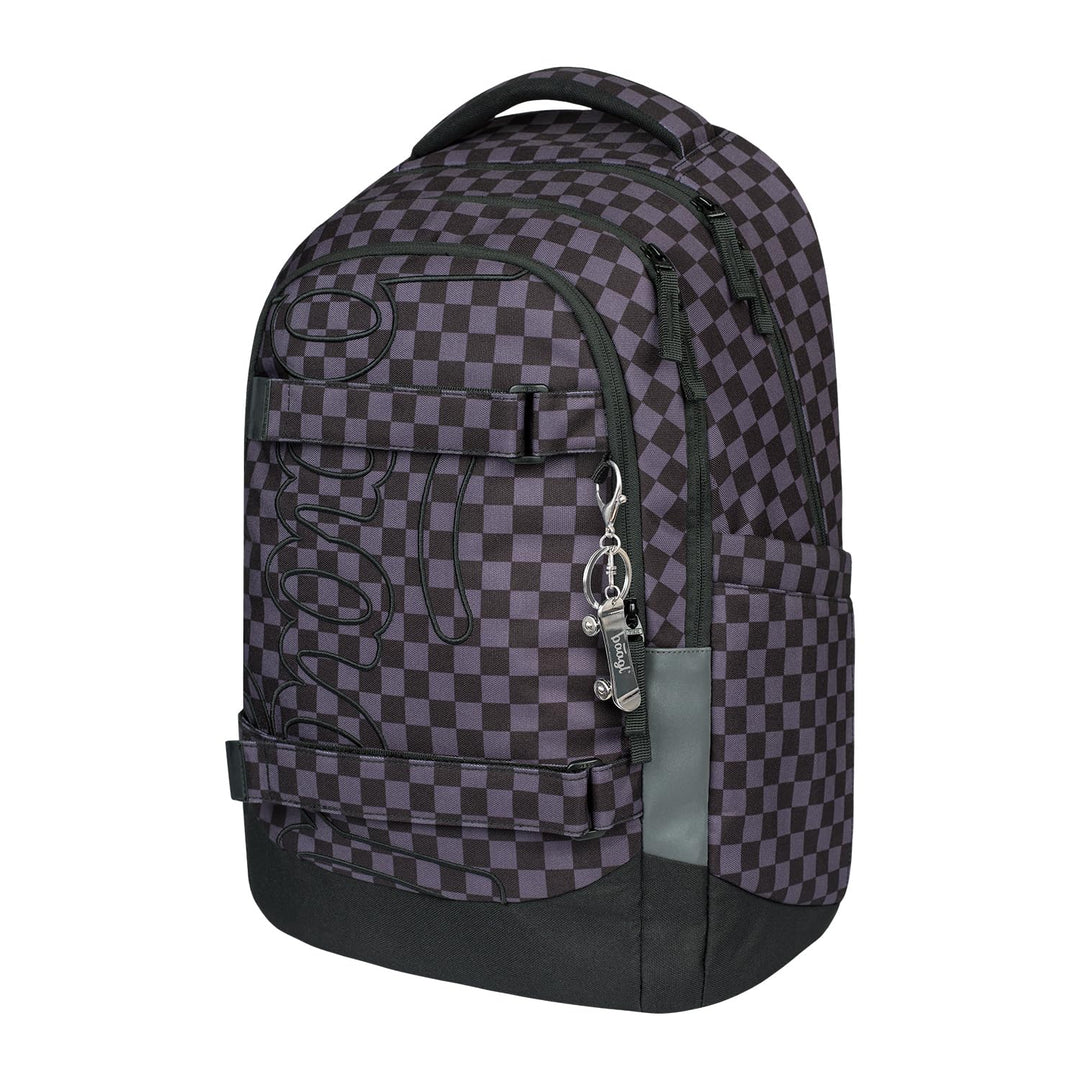 Baagl Schulrucksack für Jungen Mädchen Teenager - Skate Max - Skateboard Rucksack - Kinderrucksack m
