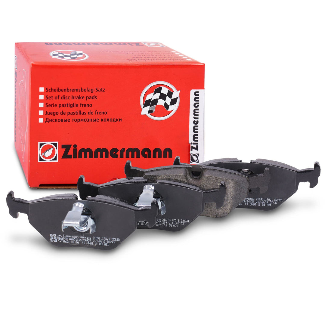 ZIMMERMANN 21691.170.1 Serie Bremsbelagsatz, Hinten, 1 Sensor, inklusive Platte dämpfend, inklusive