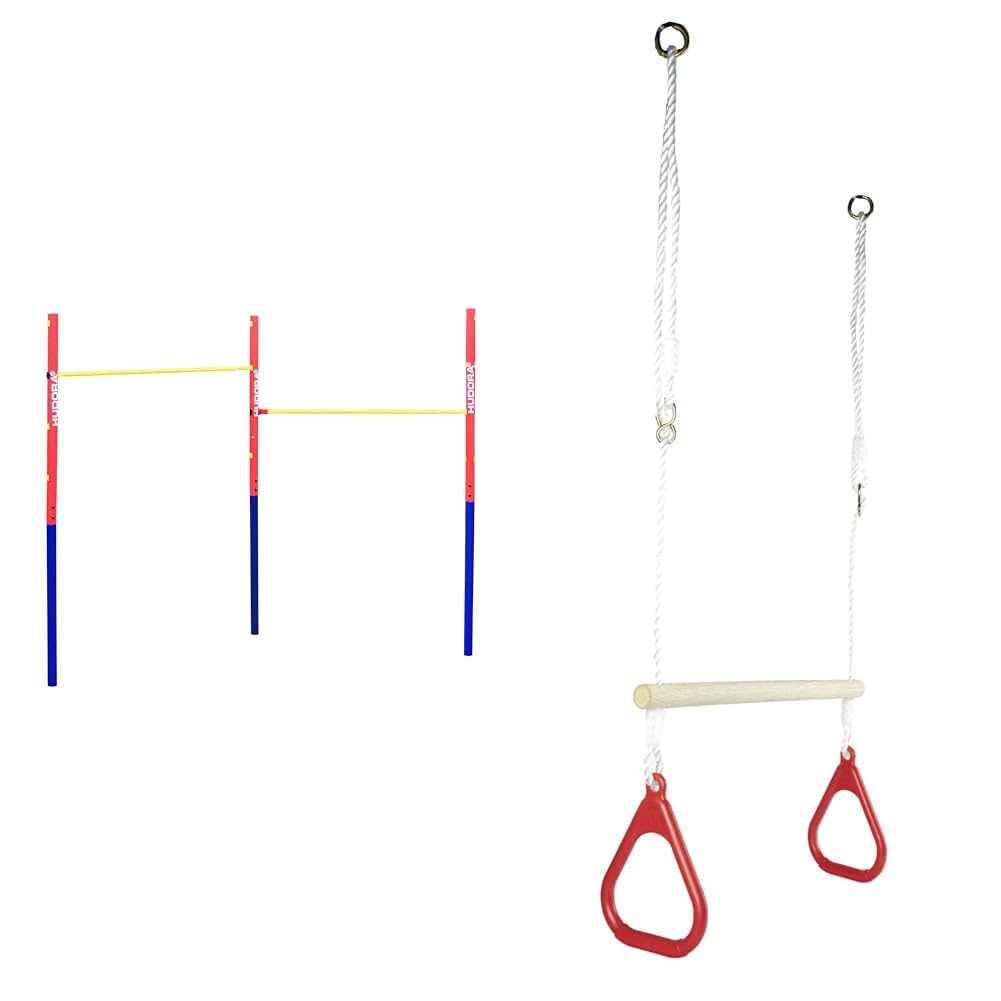 HUDORA Turnreck Fabian - Reckstange Outdoor - Reck für den Garten & Eichhorn - Outdoor 2 in 1 Turnse