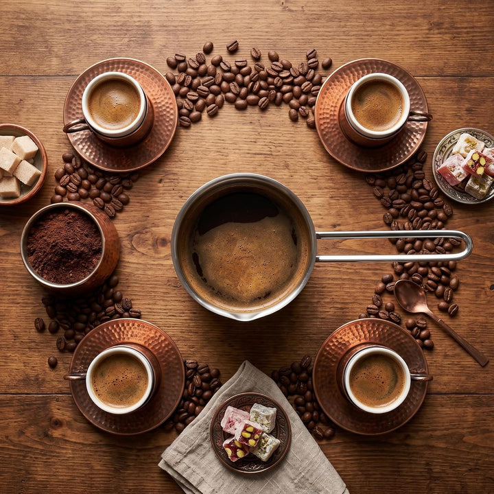 ROSMARINO Edelstahl-Induktions-Mokka-Kanne 785 ml - model 2025 - Moderne Türkische Cezve-Kaffeekanne