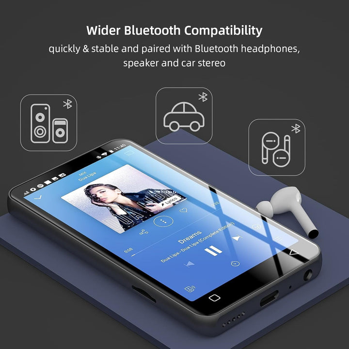 innioasis 16 GB MP3-Player mit Bluetooth und WLAN, MP3-Player, Apple Music, 4 Zoll Touchscreen, Andr