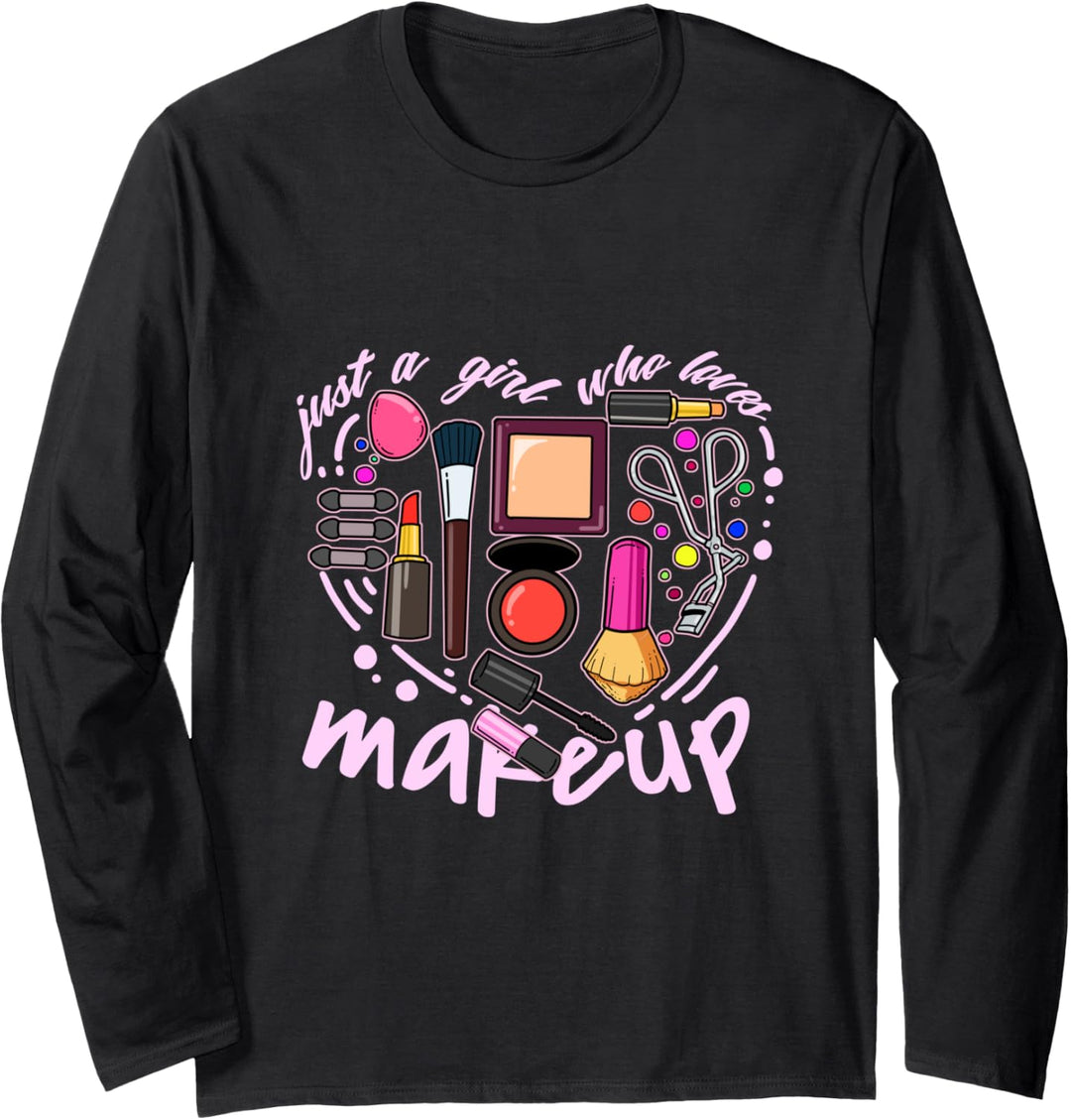 Mädchen Make Up Kosmetik Salon Schminken Beauty Schminken Langarmshirt