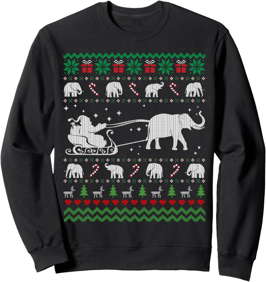 Funny Elephant Ugly Christmas Sweater Gift for Men Women Sweatshirt