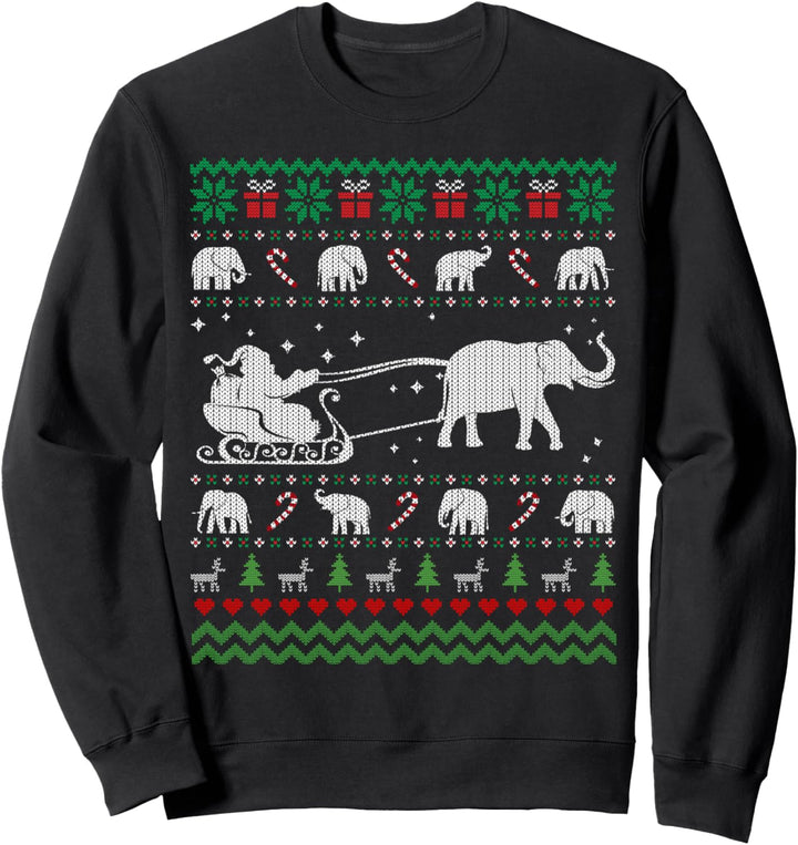 Funny Elephant Ugly Christmas Sweater Gift for Men Women Sweatshirt