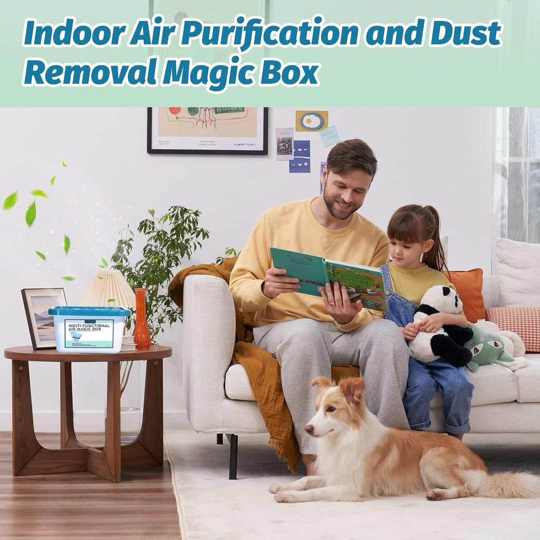 2 Stück Multifunctional Air Magic Box, Indoor Luftreinigung Staub Entfernung Magic Box, Langanhalten