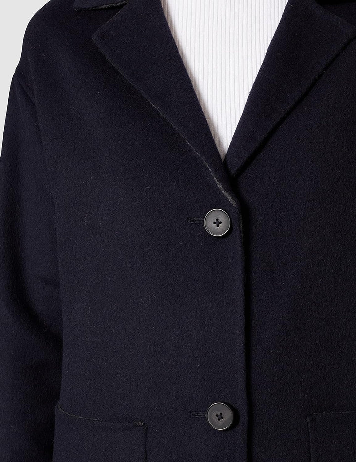 s.Oliver Damen Wollmischungs-Mantel 34 Blue 5959, 34 Blue 5959