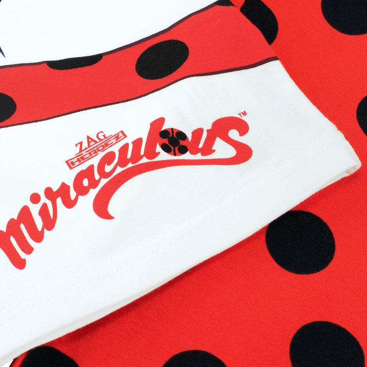 Miraculous Schlafanzug Mädchen | Lady Bug Pyjama für Kinder | Eng Anliegender Lang Schlafanzüge 116