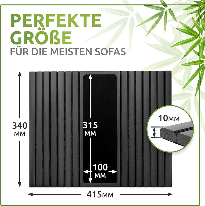 Heimelig Sofa Tablett | rutschfeste Couch Ablage aus nachhaltigem Bambus | Flexibler Sofa Butler für