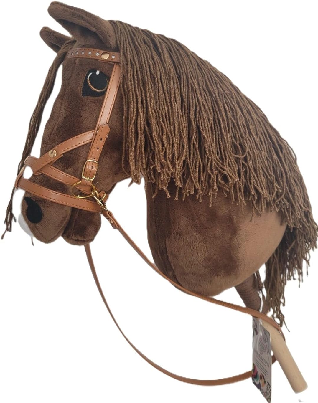 Hobby Horse Hobbypferd gross A3 (Pferd auf einem Stock) komplett mit Geschirr wie auf dem Foto (gesi