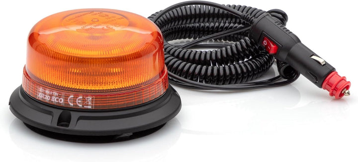 LED-MARTIN® Rundumleuchte - XR20 ECO - 12V/24V - Orange - Gelb - Magnetfuss - 3,5m Kabel - ECE-R65 -
