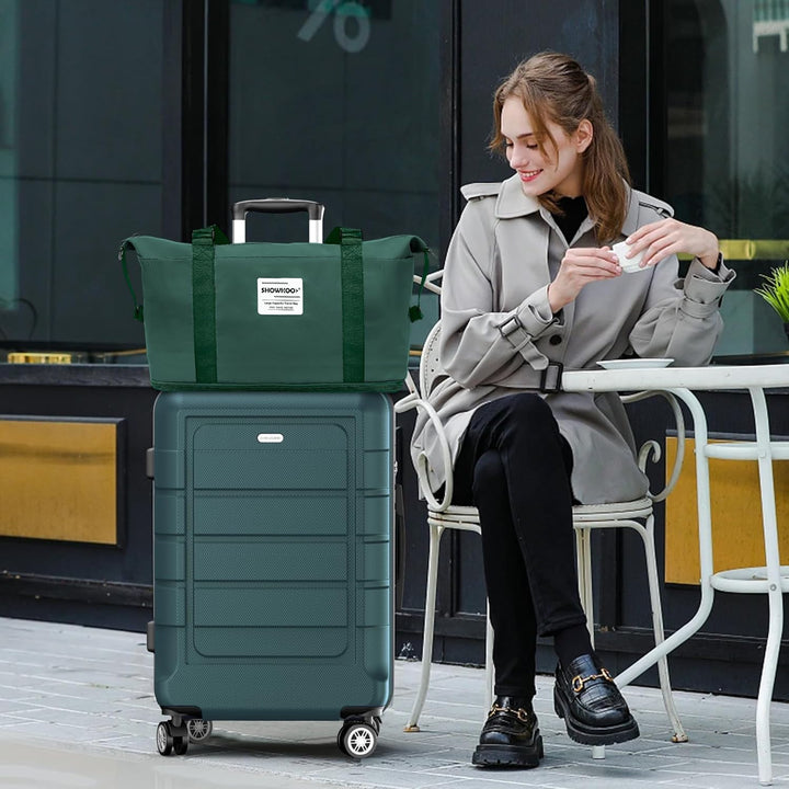 SHOWKOO Koffer Gross Hartschale Leicht ABS+PC Erweiterbar Reisekoffer Haltbar Handgepäck Sets 4 Roll