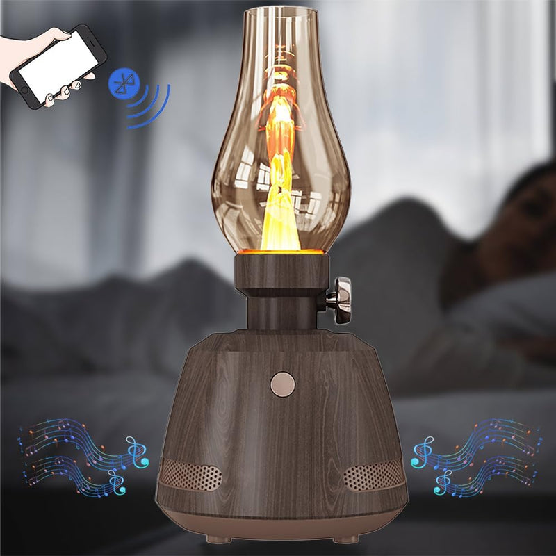 ZONSUSE Retro Kerosin Bluetooth Lautsprecher mit LED Licht,Bluetooth Box mit Nachtlicht,Tragbar Musi