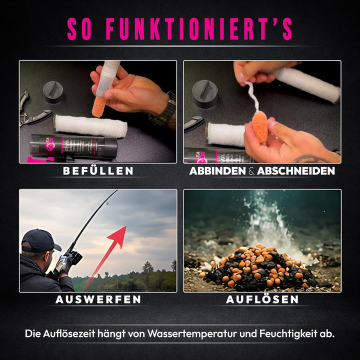 PVA Mesh Nachfüllnetz, PVA Netz Ersatzteile fürs Karpfenangeln, wasserlösliches Karpfen Zubehör, Grö