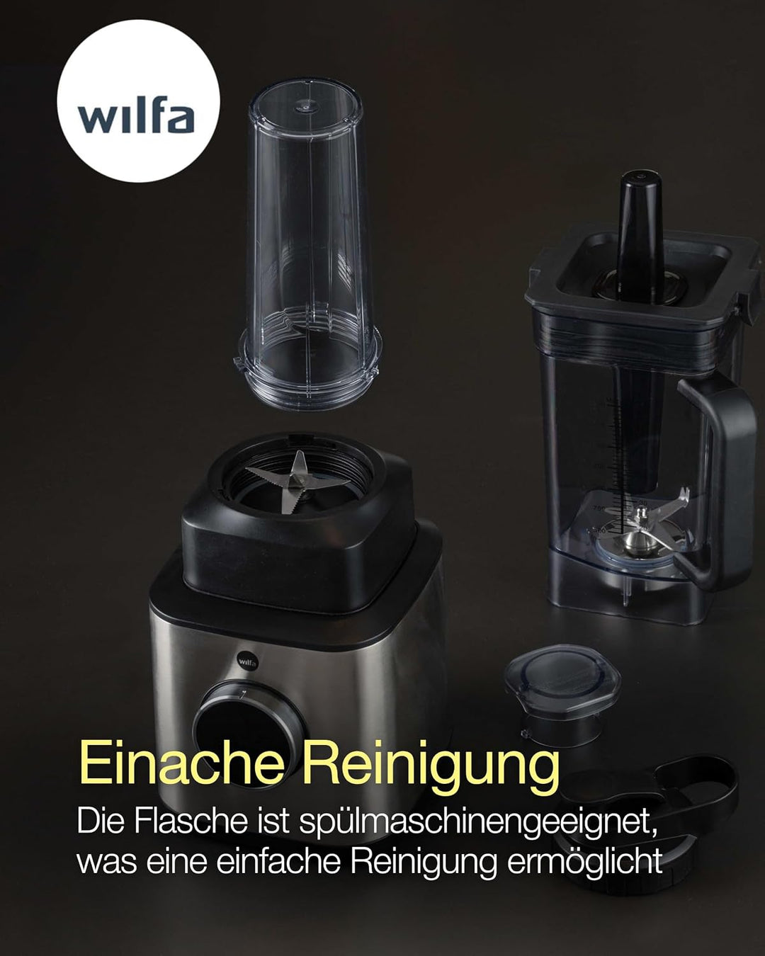 Wilfa XPLODE 2GO Trinkflasche für Mixer - Fassungsvermögen von 0,6 Liter, für alle XPLODE-Mixer, ros