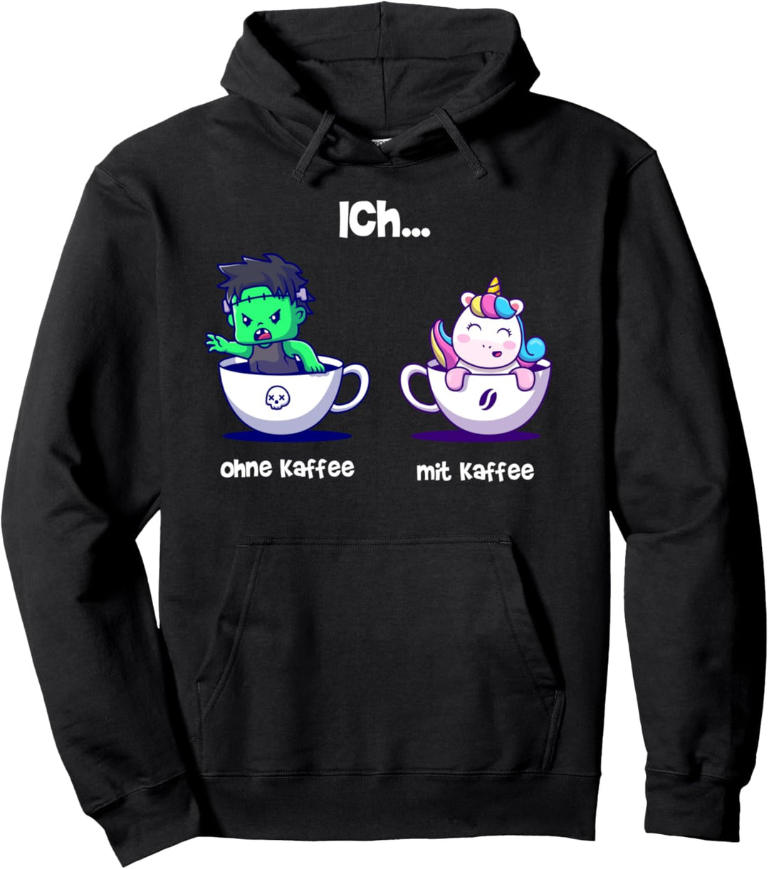 Koffein Sensenmann Einhorn - Kaffee Kaffeetrinker Barista Pullover Hoodie