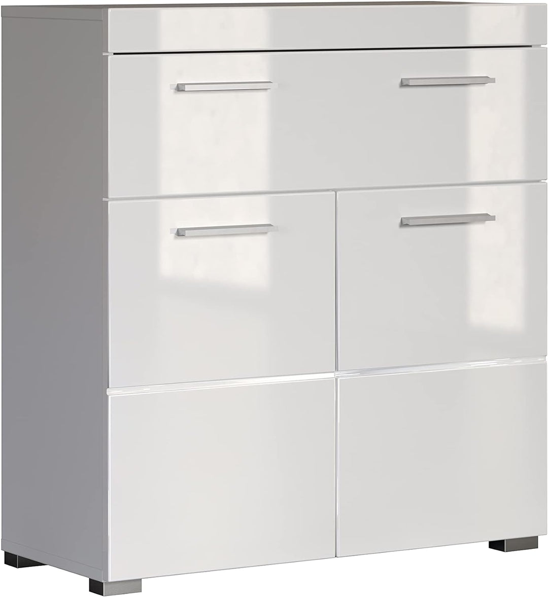 trendteam smart living - Kommode breit - Bad - Amanda - Aufbaumass (BxHxT) 73 x 79 x 31 cm - Farbe W