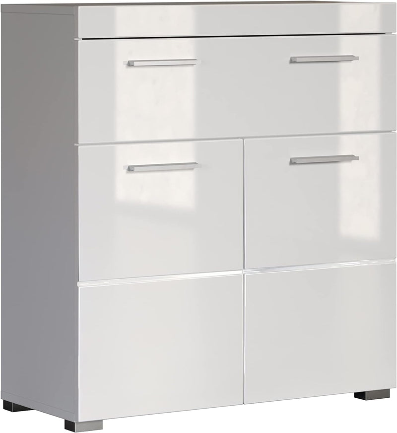 trendteam smart living - Kommode breit - Bad - Amanda - Aufbaumass (BxHxT) 73 x 79 x 31 cm - Farbe W