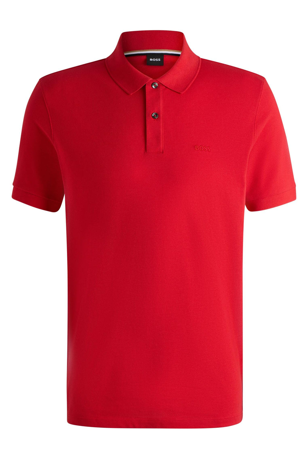 BOSS Herren Pallas Poloshirt aus Bio-Baumwolle mit Logo-Stickerei L Rot, L Rot