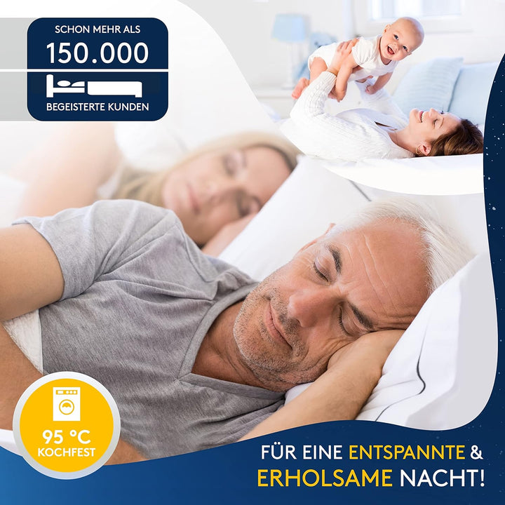 LILENO HOME Matratzenschoner 70x140 cm - Matratzenauflage [95°C kochfest] aus 100% Baumwoll-Kalmuck