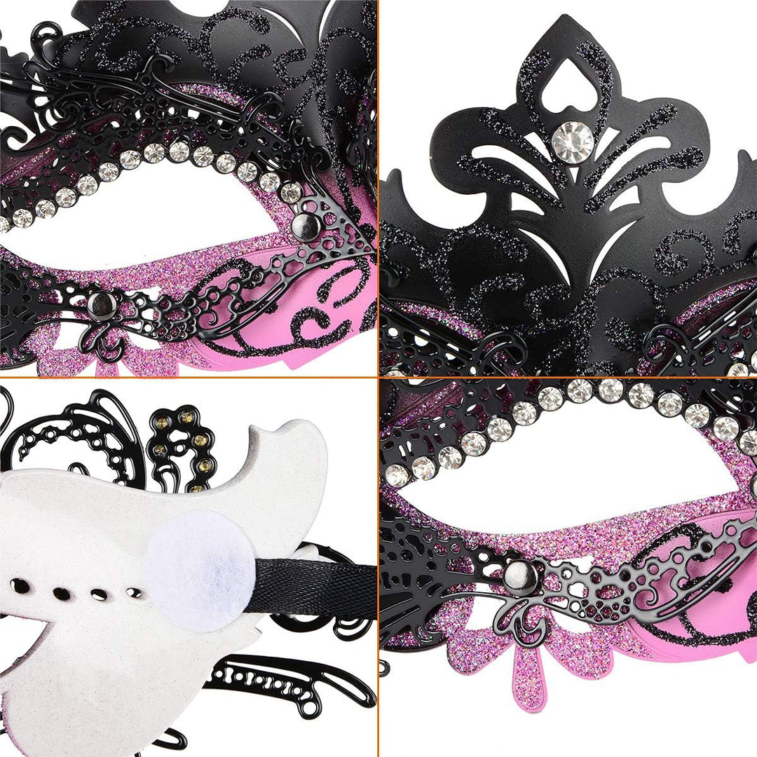 Hoshin Maskerade Maske, Karneval Dekorationen Venezianische Masken für Frauen (Lila &amp; Schwarz) Einhe