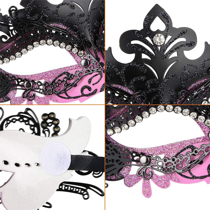 Hoshin Maskerade Maske, Karneval Dekorationen Venezianische Masken für Frauen (Lila &amp; Schwarz) Einhe