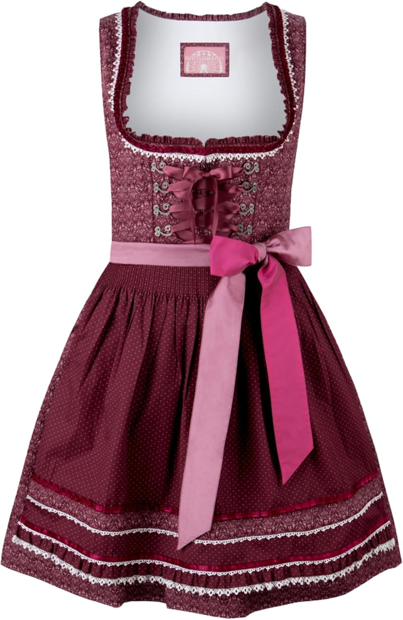 Stockerpoint Damen Dirndl Kim Kleid für besondere Anlässe 30 Bordeaux, 30 Bordeaux