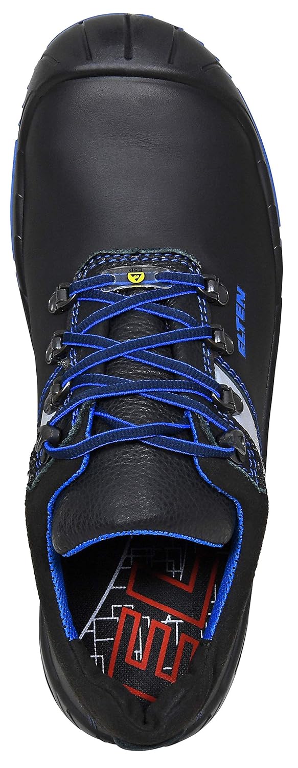 ELTEN Sicherheitsschuhe ALESSIO XW Low ESD S3, Damen und Herren, Lederschuh, robust, Blau, Stahlkapp