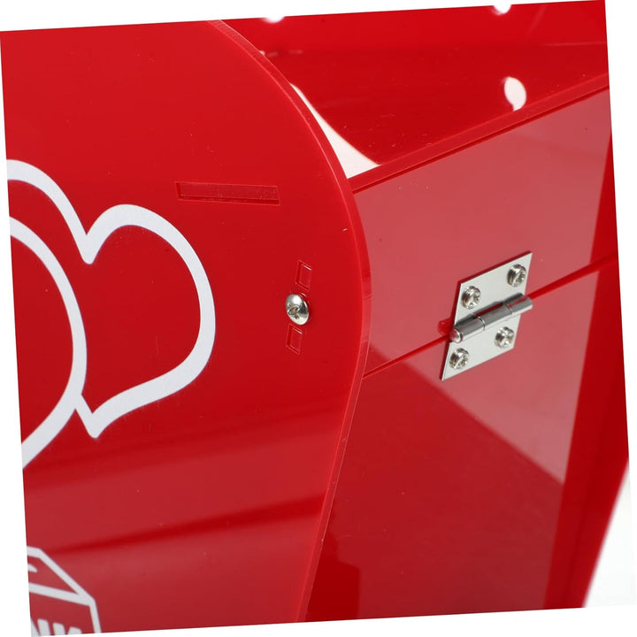Acryl-Spendenbox in Herzform: Wahlurzen-Box, Ticket-Box, Vorschlagsbox, Kommentarbox, Verriegelung m