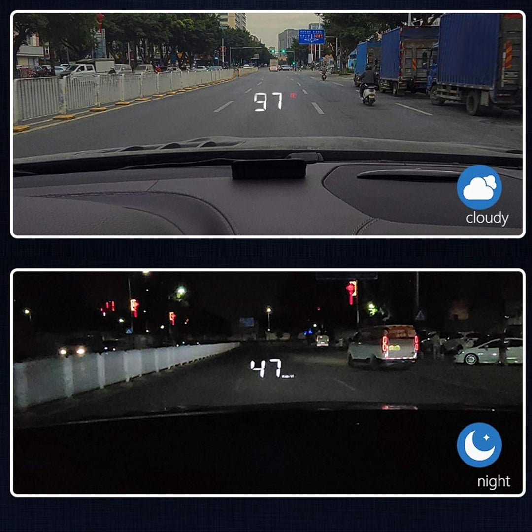 OBD2 HUD Head Up Display, Auto HUD Tachometeranzeige Windschutzscheibenprojektor Multifunktionsanzei