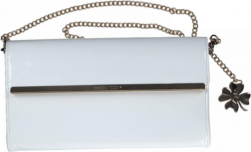 MARCO TOZZI Damen 2-2-81008-28 Handtasche, Einheitsgrösse White Patent, White Patent