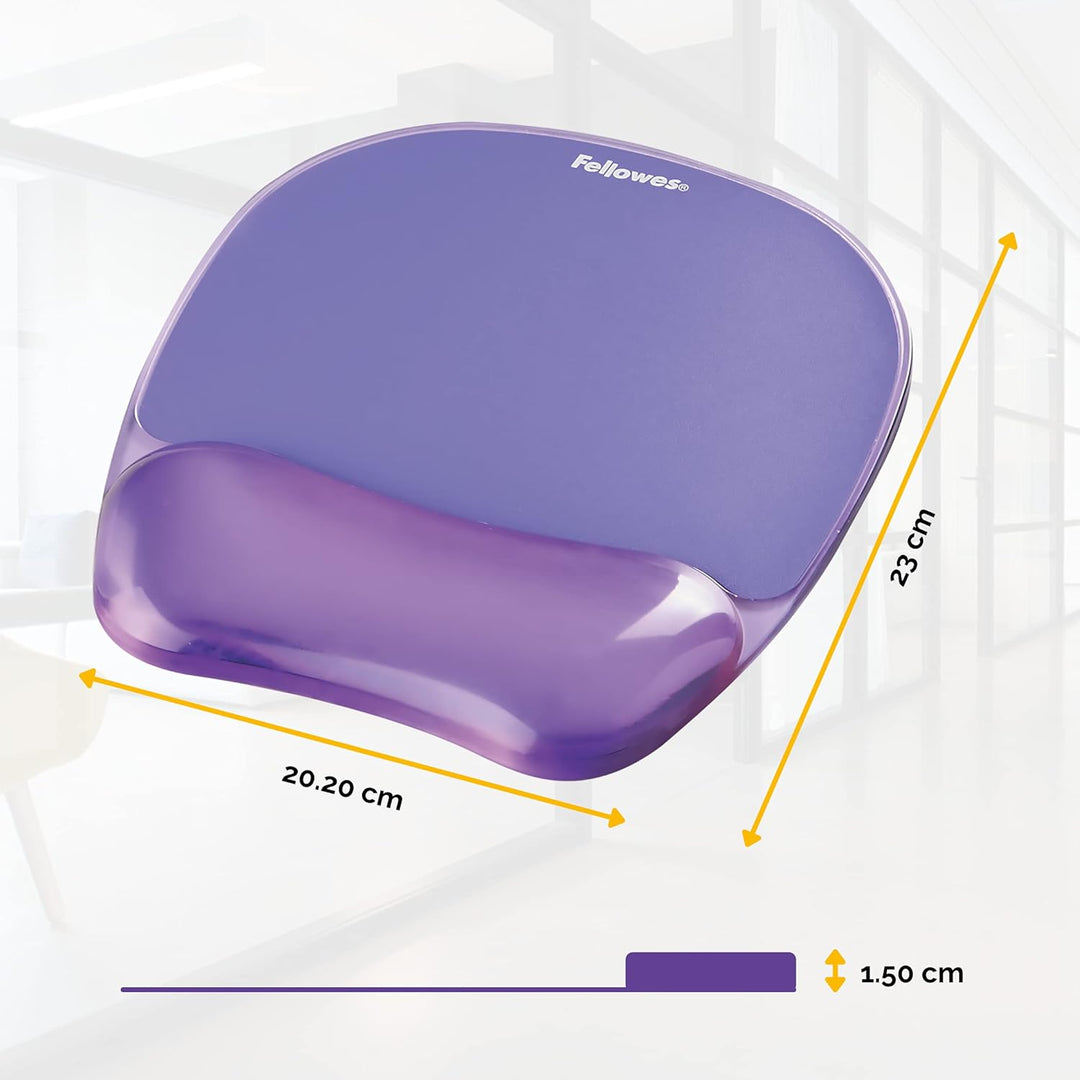 Fellowes Crystals Gel Handgelenkauflage mit Mauspad violett, violett
