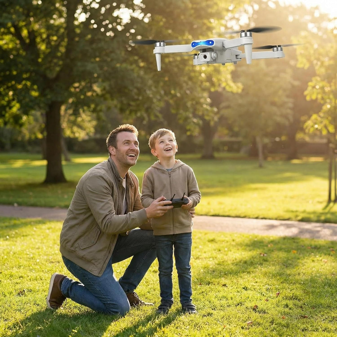 Drohne mit Kamera 1080P HD für Kinder, WiFi FPV Drone für Anfänger, RC Quadcopter mit 2 Akku, Schwer