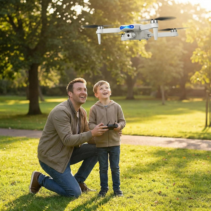 Drohne mit Kamera 1080P HD für Kinder, WiFi FPV Drone für Anfänger, RC Quadcopter mit 2 Akku, Schwer